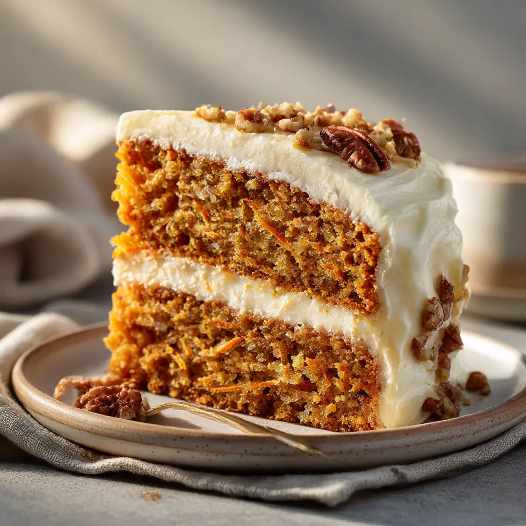 Best Sourdough Carrot Cake featured dish plated