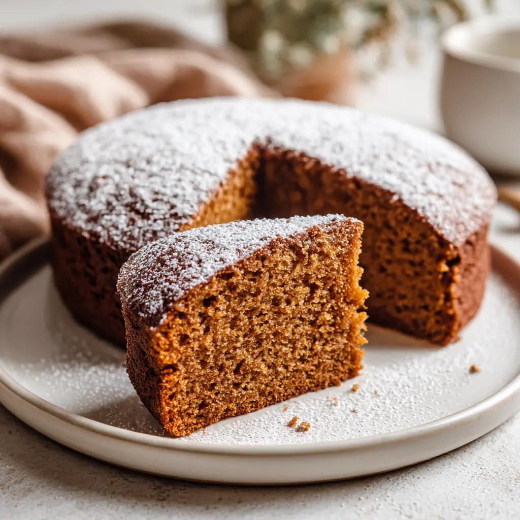 Sourdough Gingerbread Cake featured dish plated