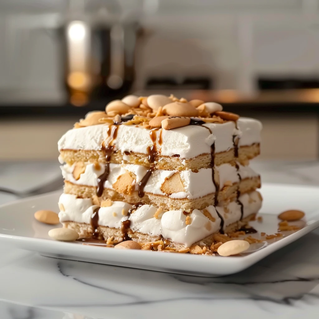 Ice Cream Sandwich Cake featured dish plated